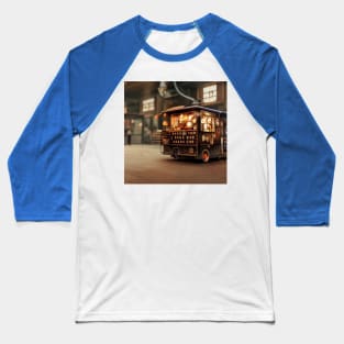 Steampunk Tokyo Ramen Cart Baseball T-Shirt